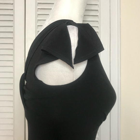 Vintage V Neck Flutter Sleeve Blouse - Picture 3 of 4